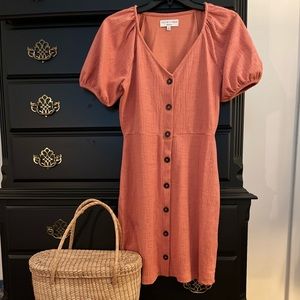 Adorable salmon pink summer dress